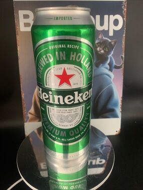Vintage Beer Can Heineken Premium Quality Beer Tab Empty Aluminum The Only Beer